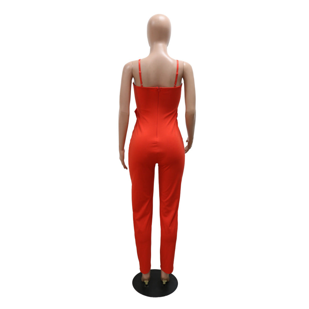 Diamond Chain Sexy Straps Style Slim Jumpsuit For Women Fashionable Women's Clothing 8