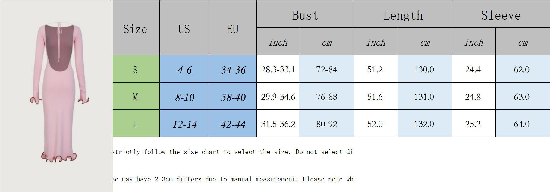 Sexy Low Back Bell Bottom Sleeve Ruffle Knitting Long Dress For Women 10