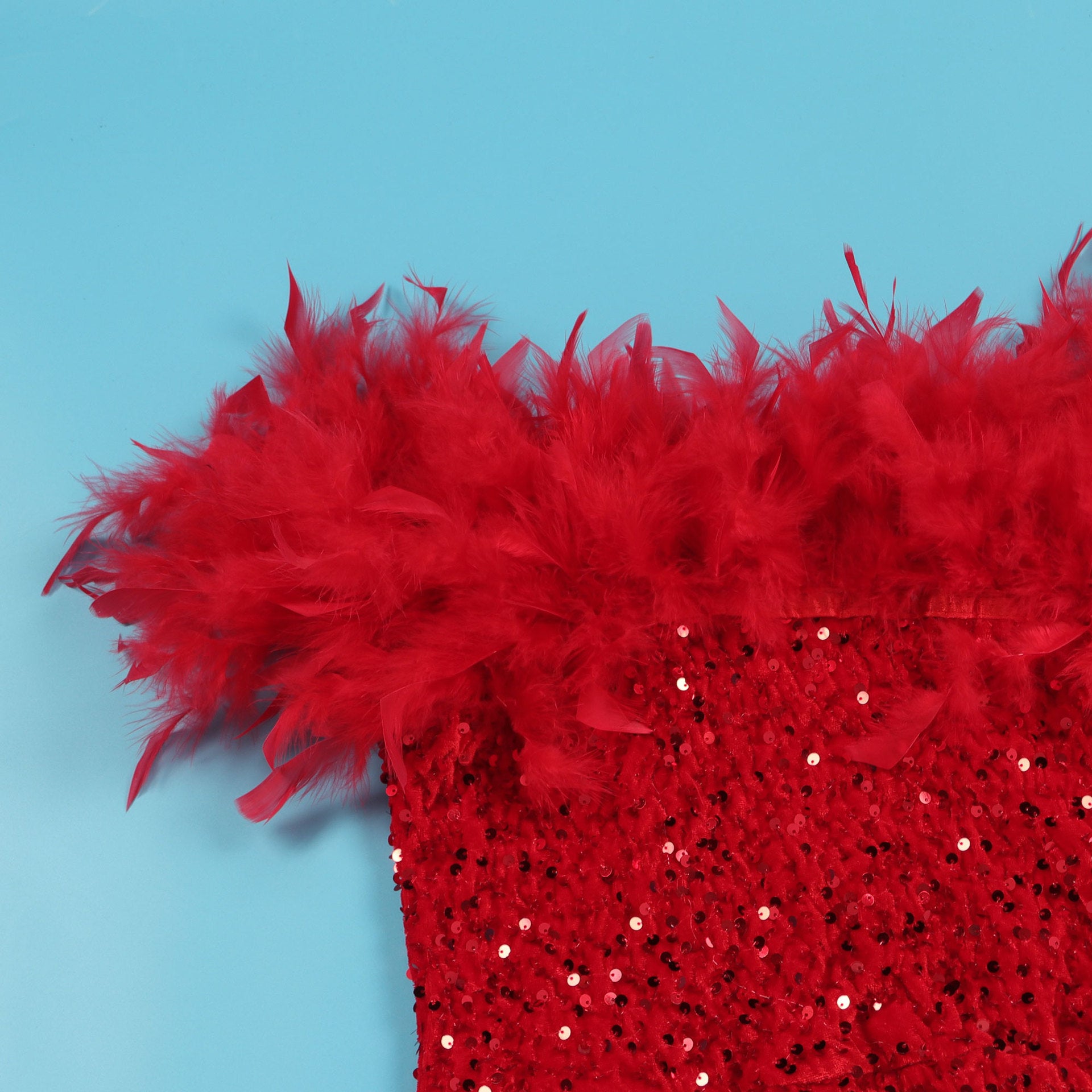 Sexy Sequin Feather Off Shoulder Bodycon Dress 23