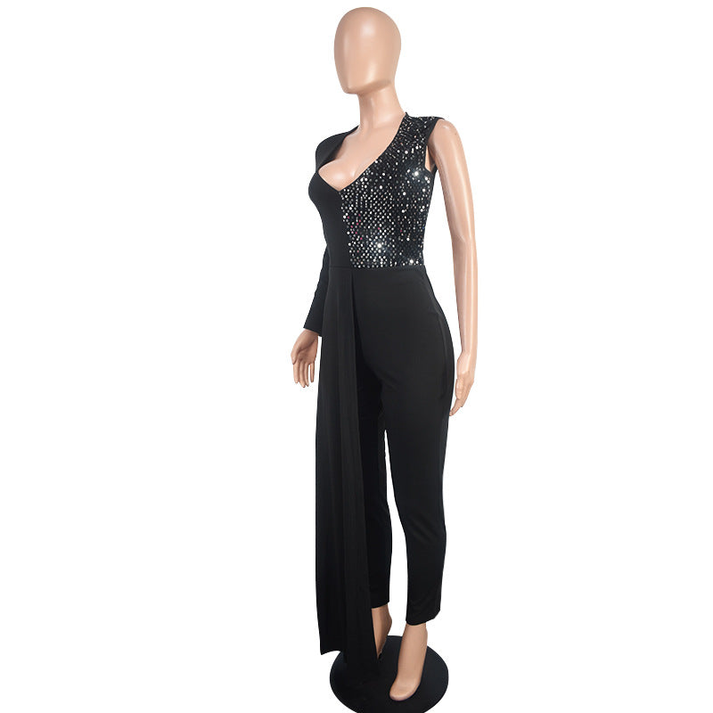Women Patchwork Sequin Sexy Jumpsuit 6