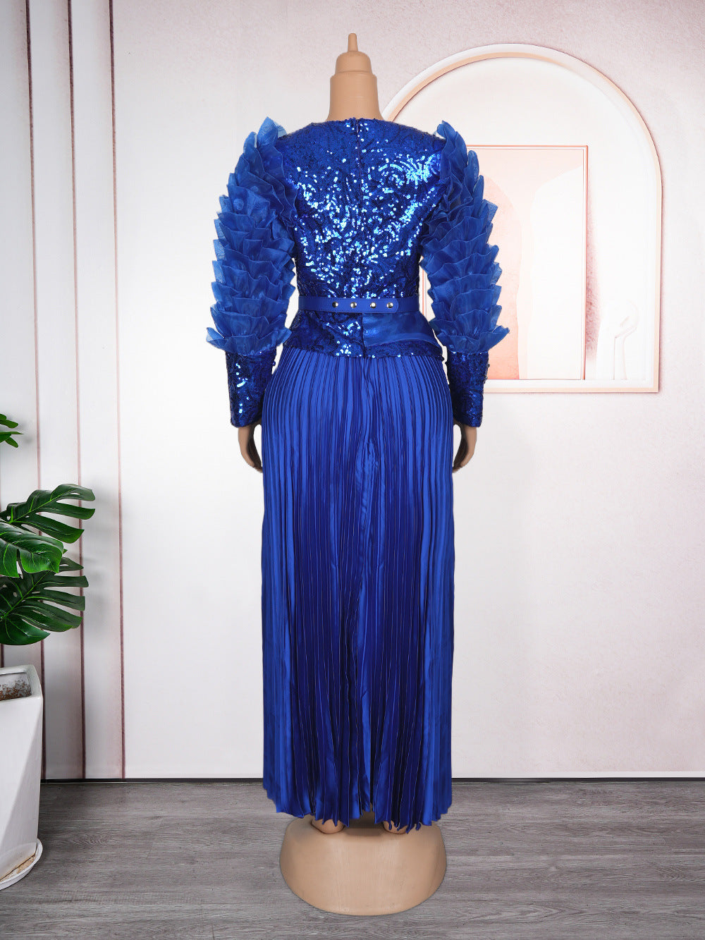 Plus Size Women Beaded Sequin Formal Party Dress 19