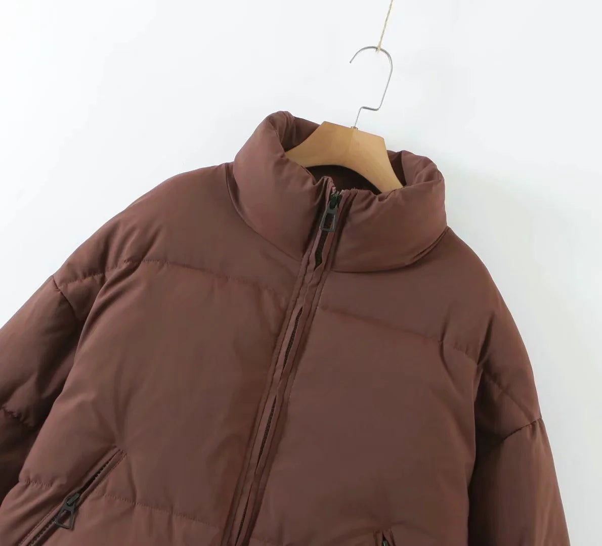 women's winter style fashion Stand Collar zipper pocket warm cotton-padded jacket 39