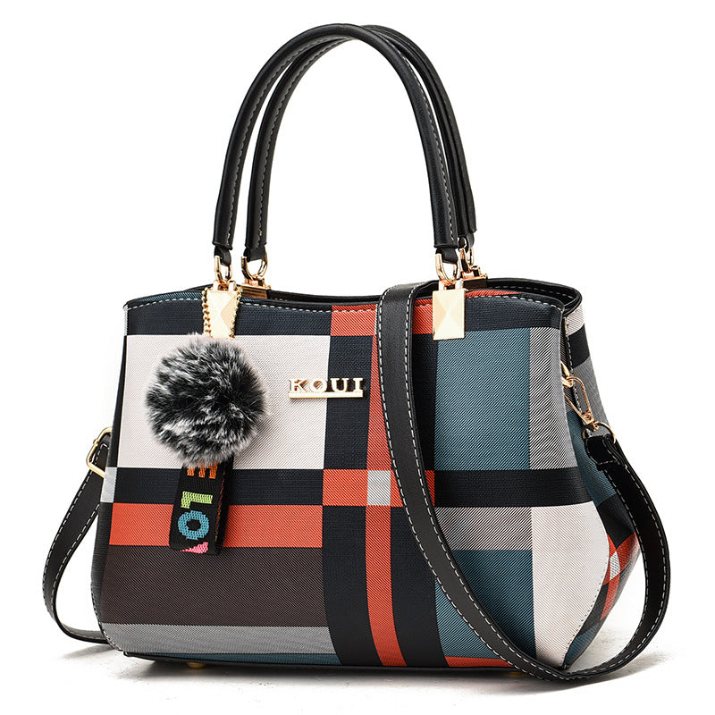 Women's Plaid Handbag Fashion Lady Mother Shoulder Crossbody Bag 3