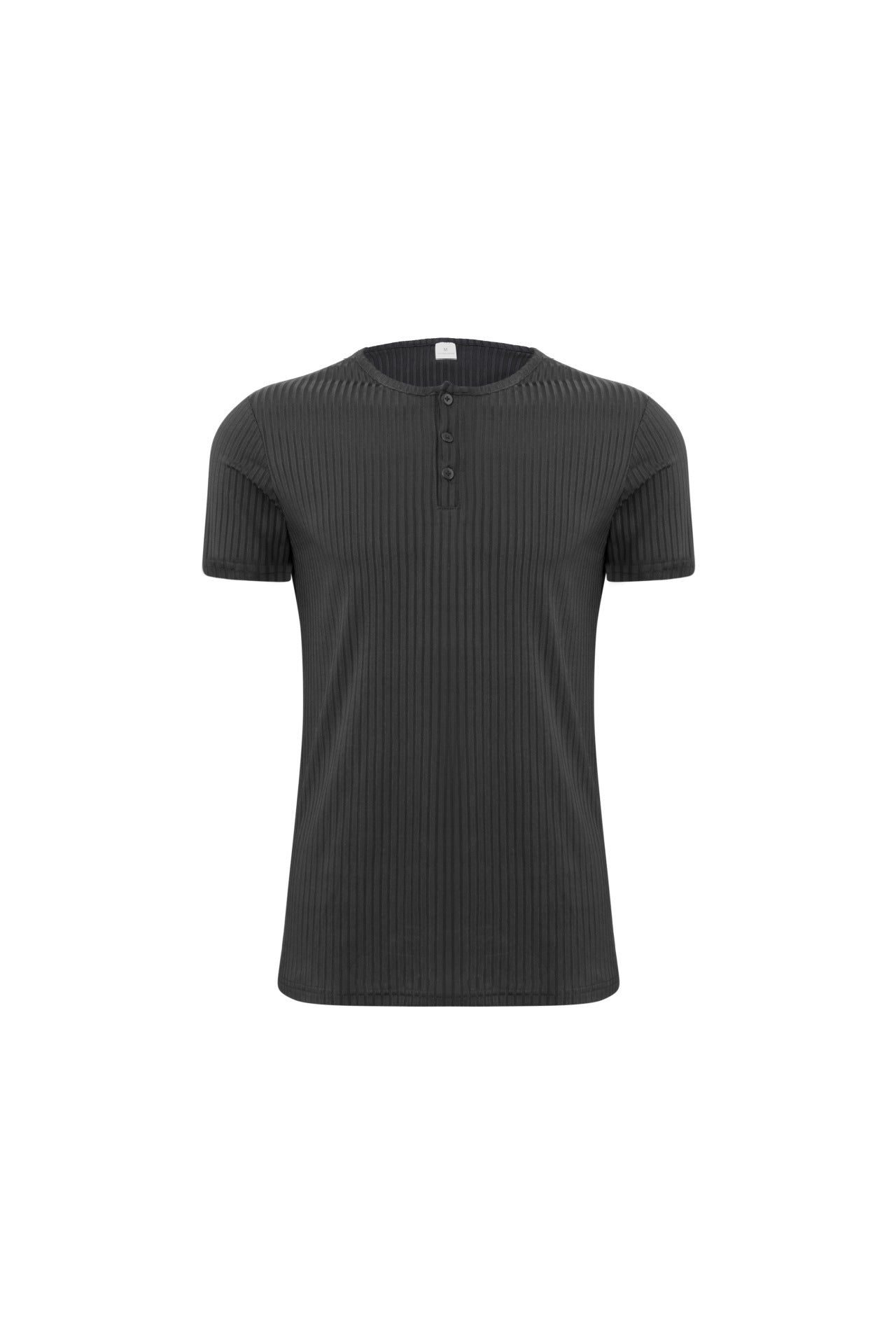 Men's Short Sleeve Button Collar T-Shirt 14