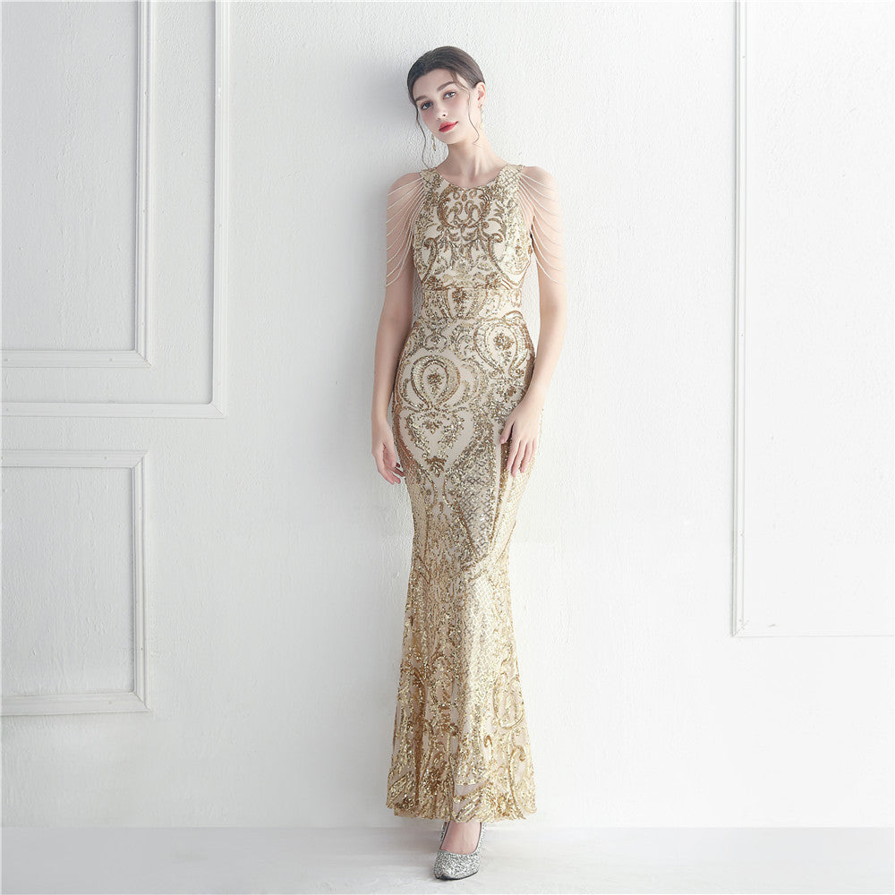 Plus Size Long Sequin Formal Evening Party Dress 4