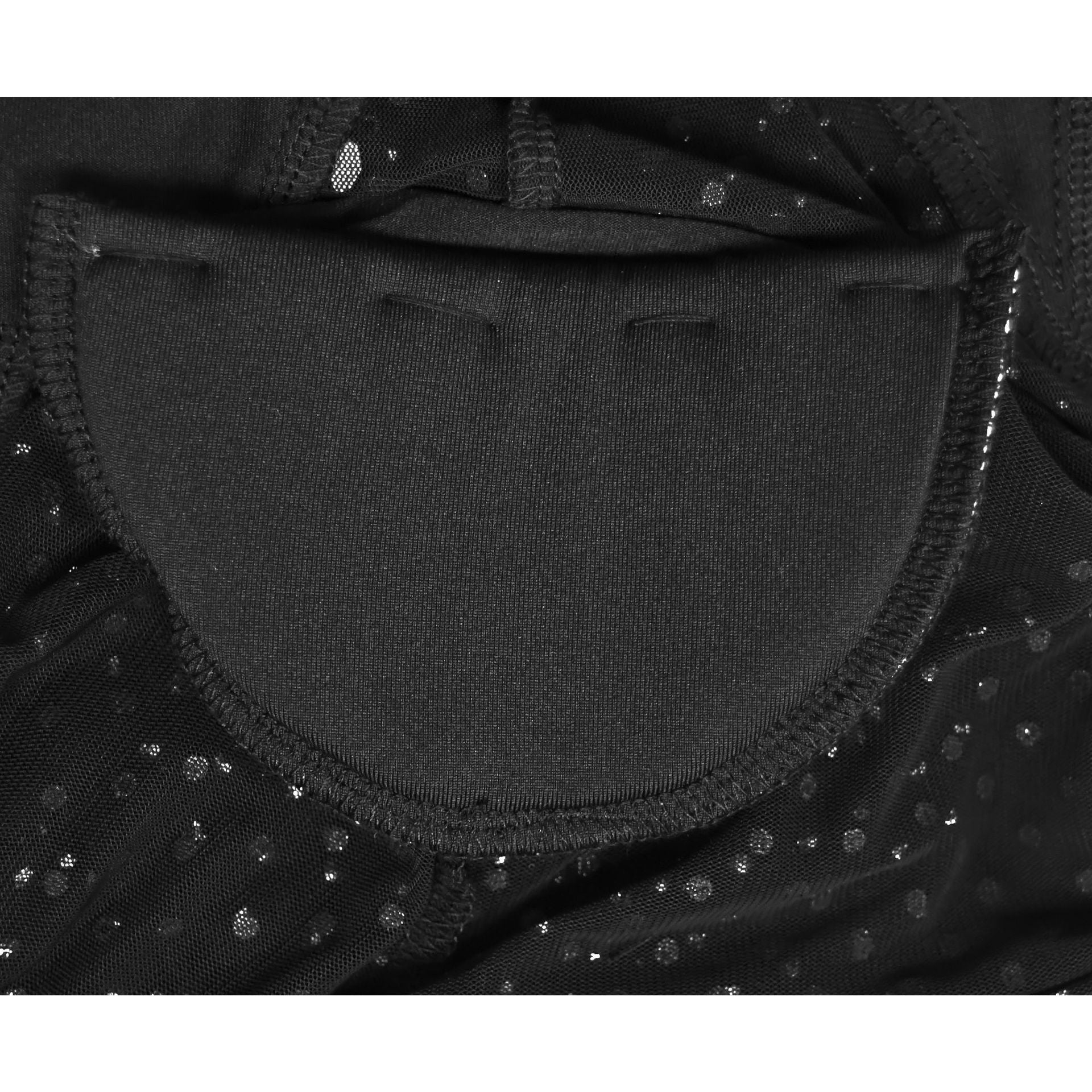 Fashion Women's Solid Color Beaded Mesh Long Sleeve Jumpsuit 18