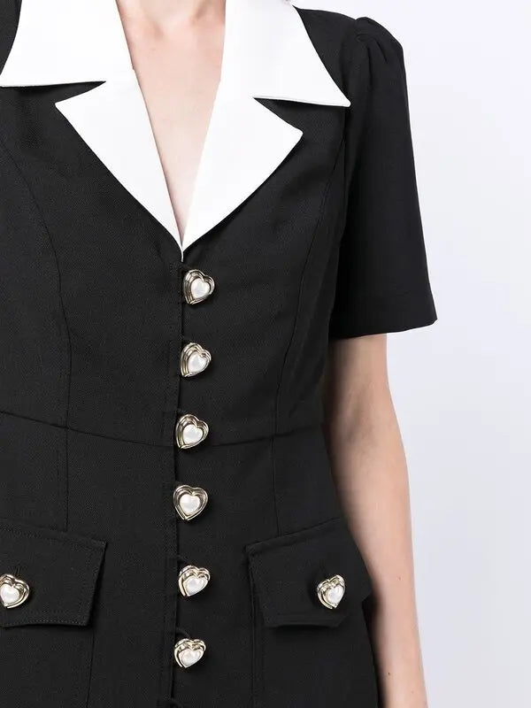 Elegant Career Women Short Sleeve Two Piece Pants Set Office Wear 9