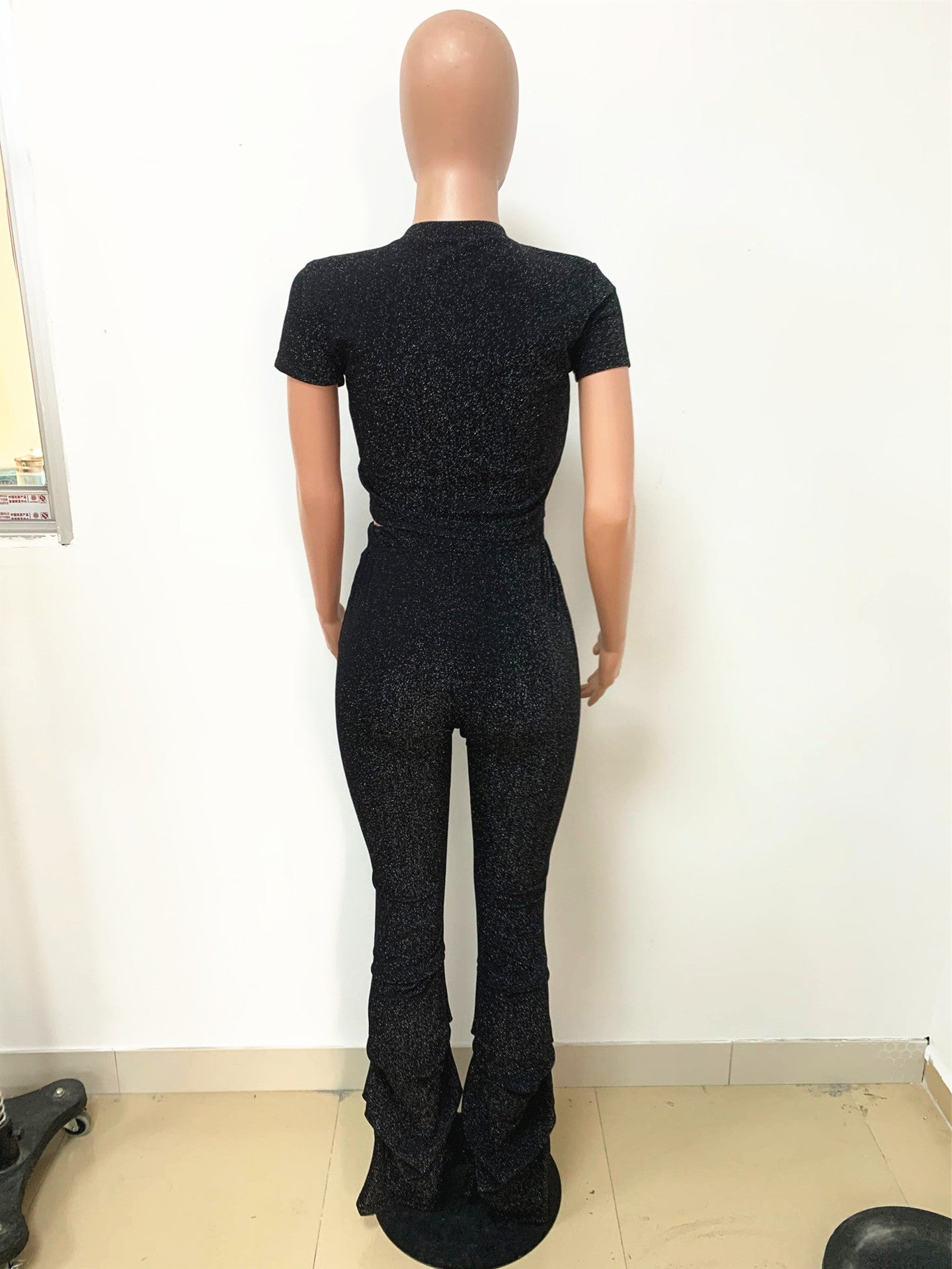 Summer Sporty Ruffle Short-Sleeve Two-Piece Pants Set 6