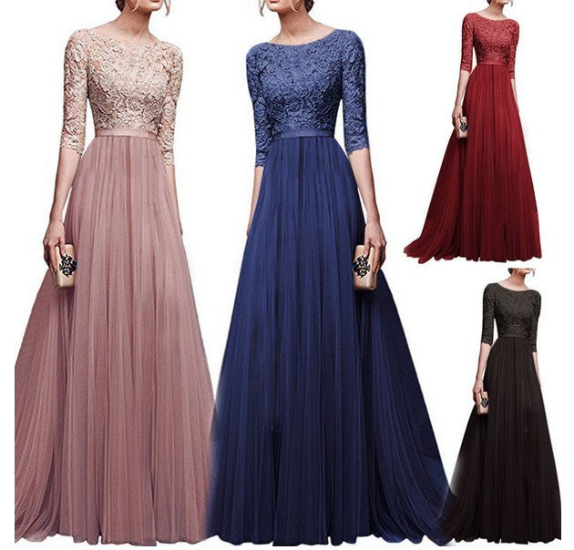 Women chiffon Maxi evening dress 11