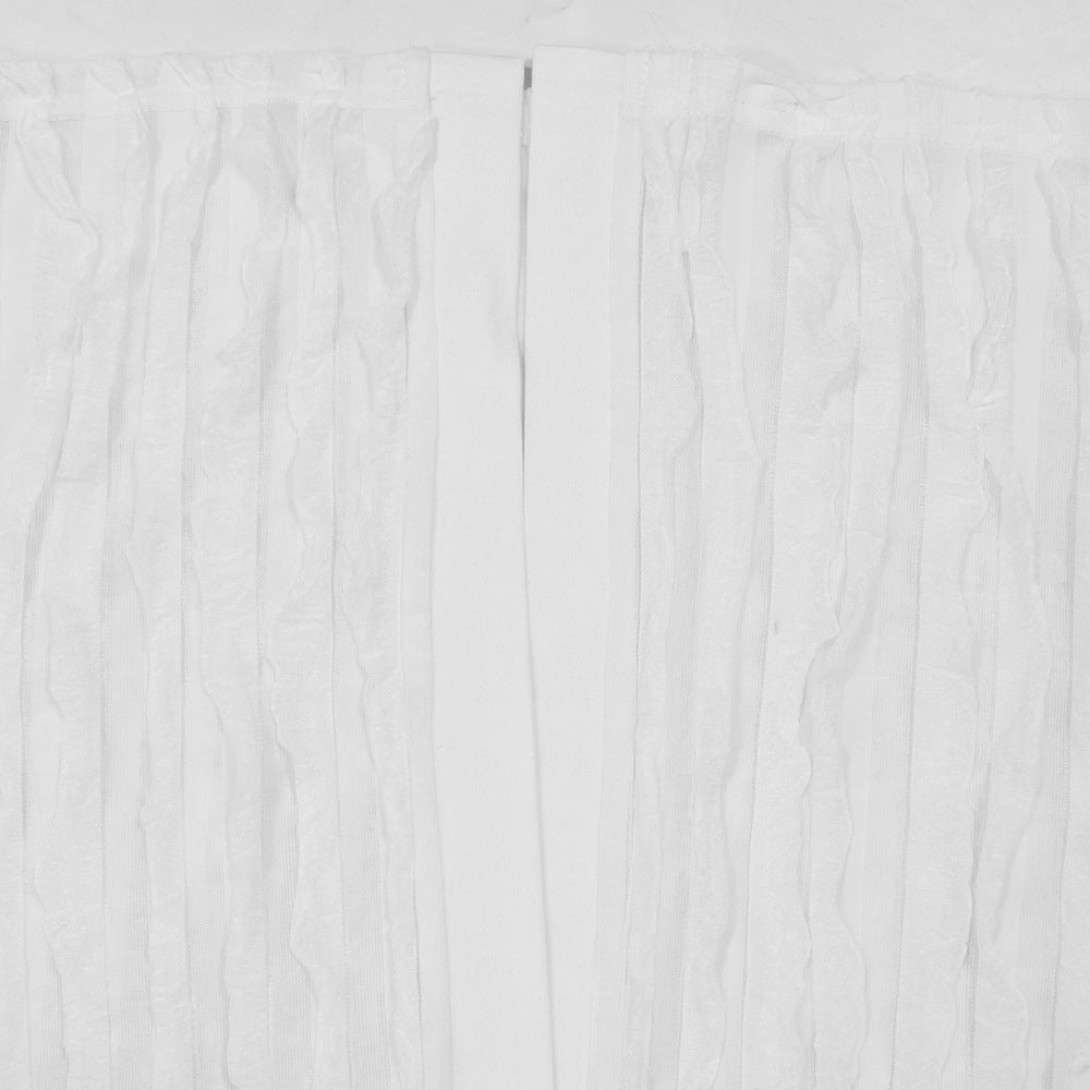 Spring Summer Women Fashion Sexy See-Through Off Shoulder Shirt Button Long Dress 20