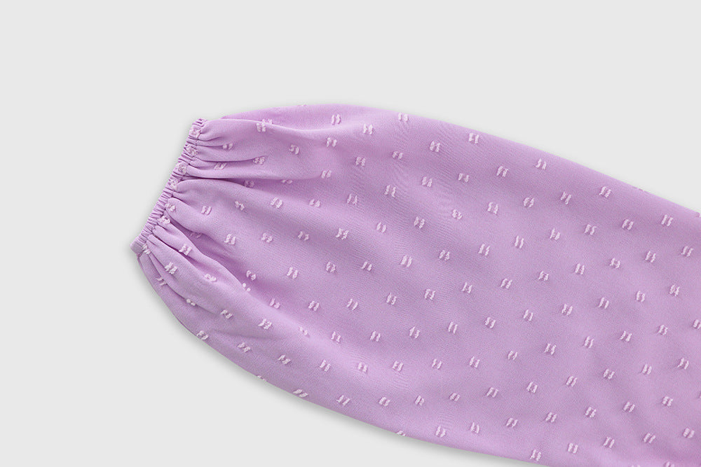 Women v-neck long sleeve jacquard dress 17