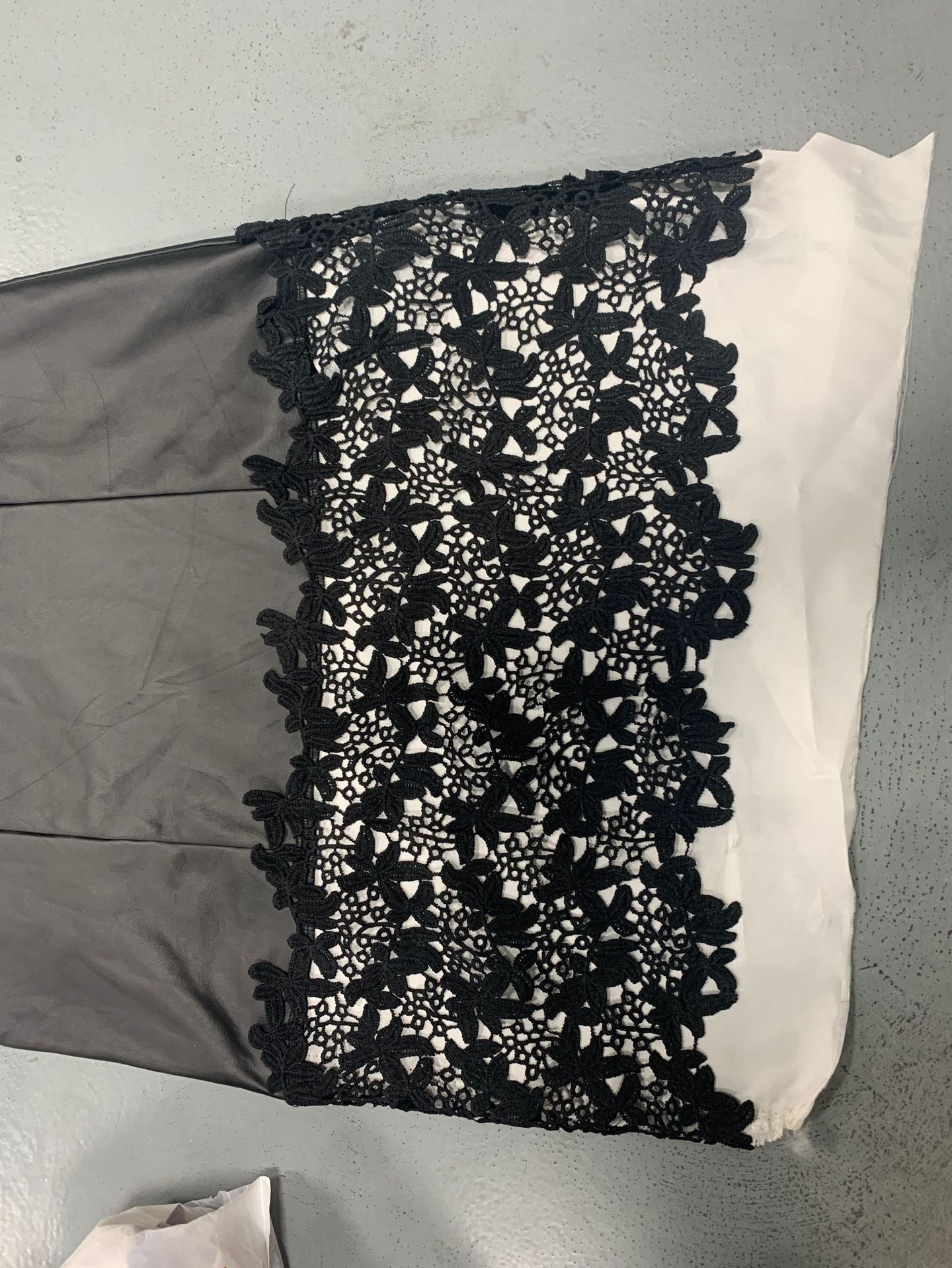 Women's pu Leather v-neck sexy long sleeve slim lace dress 6