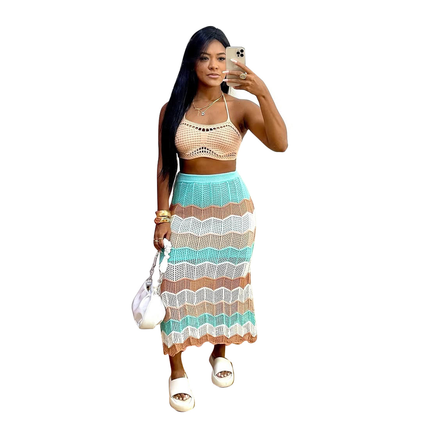 Casual Beach Bikini Cover-Up Colorful Women's Skirt 8