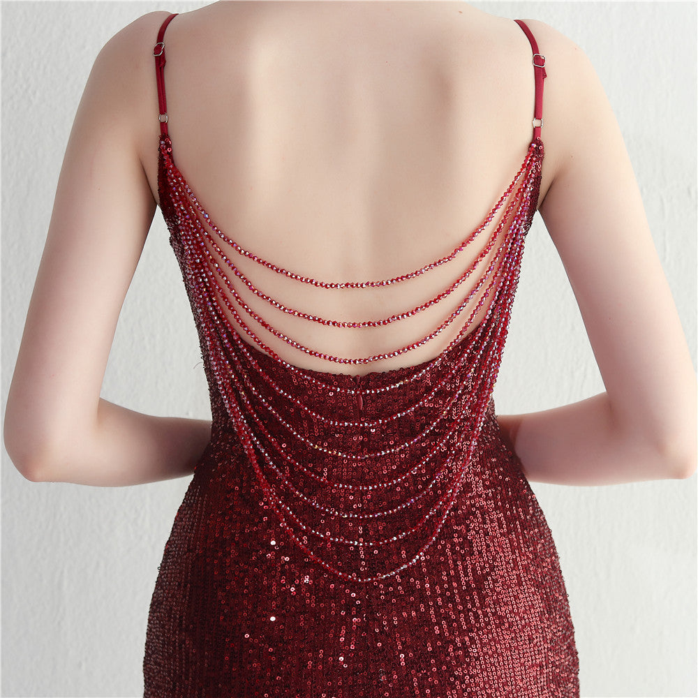 Beaded Sequins Camisole Bodycon Sexy Dress 27