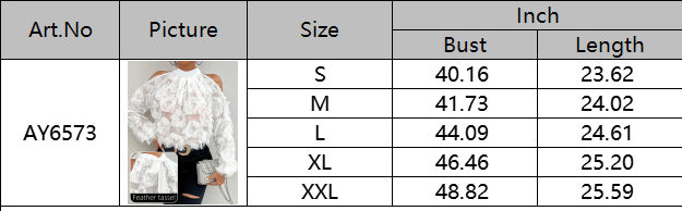 Women off-shoulder long-sleeved elegant Top 6