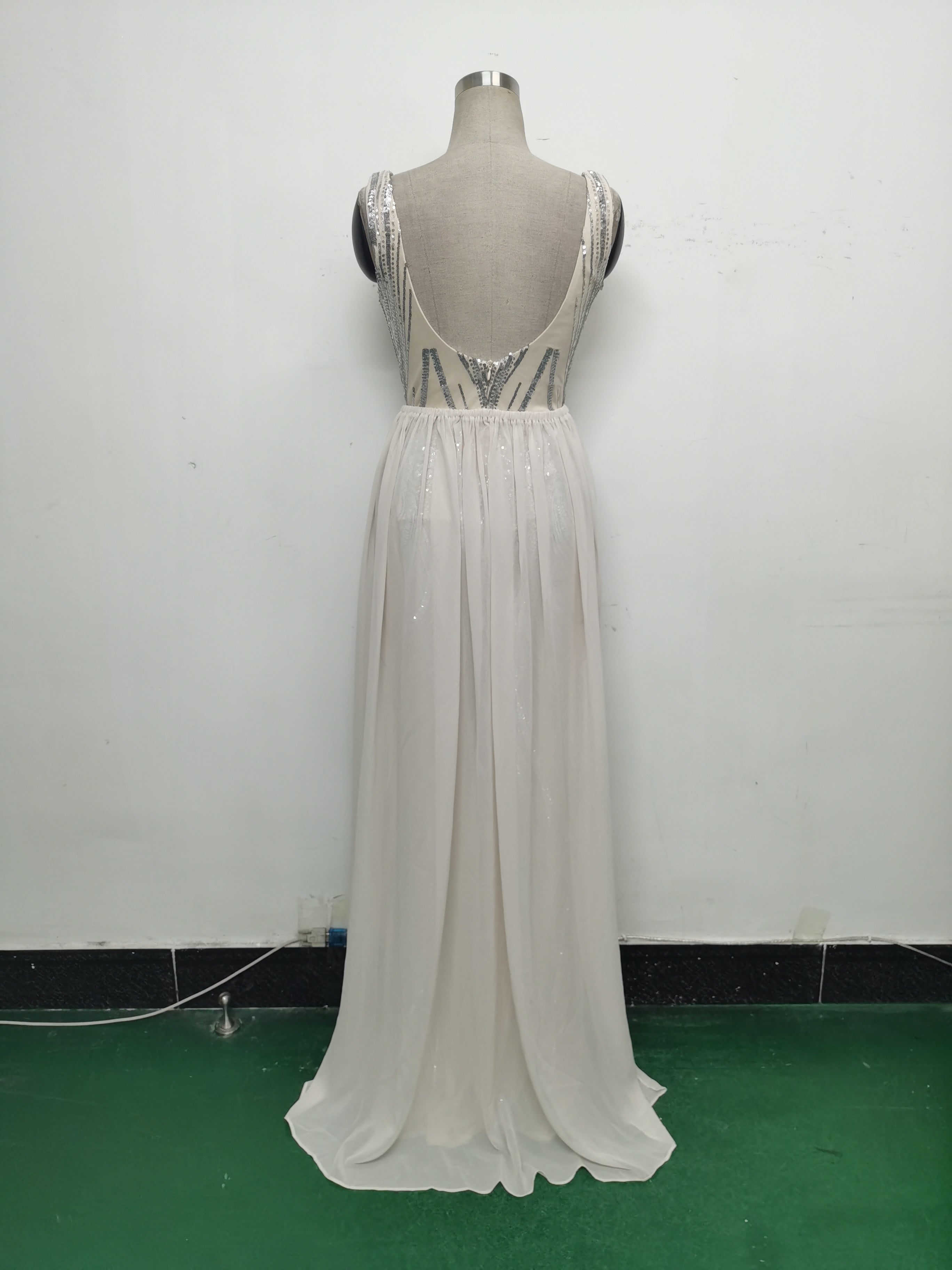 Women Beaded Beaded Sequin Evening Dress 27