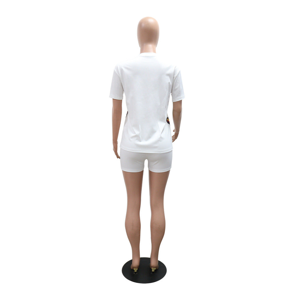 Women Casual Sequin Top and Shorts Two-Piece Set 6