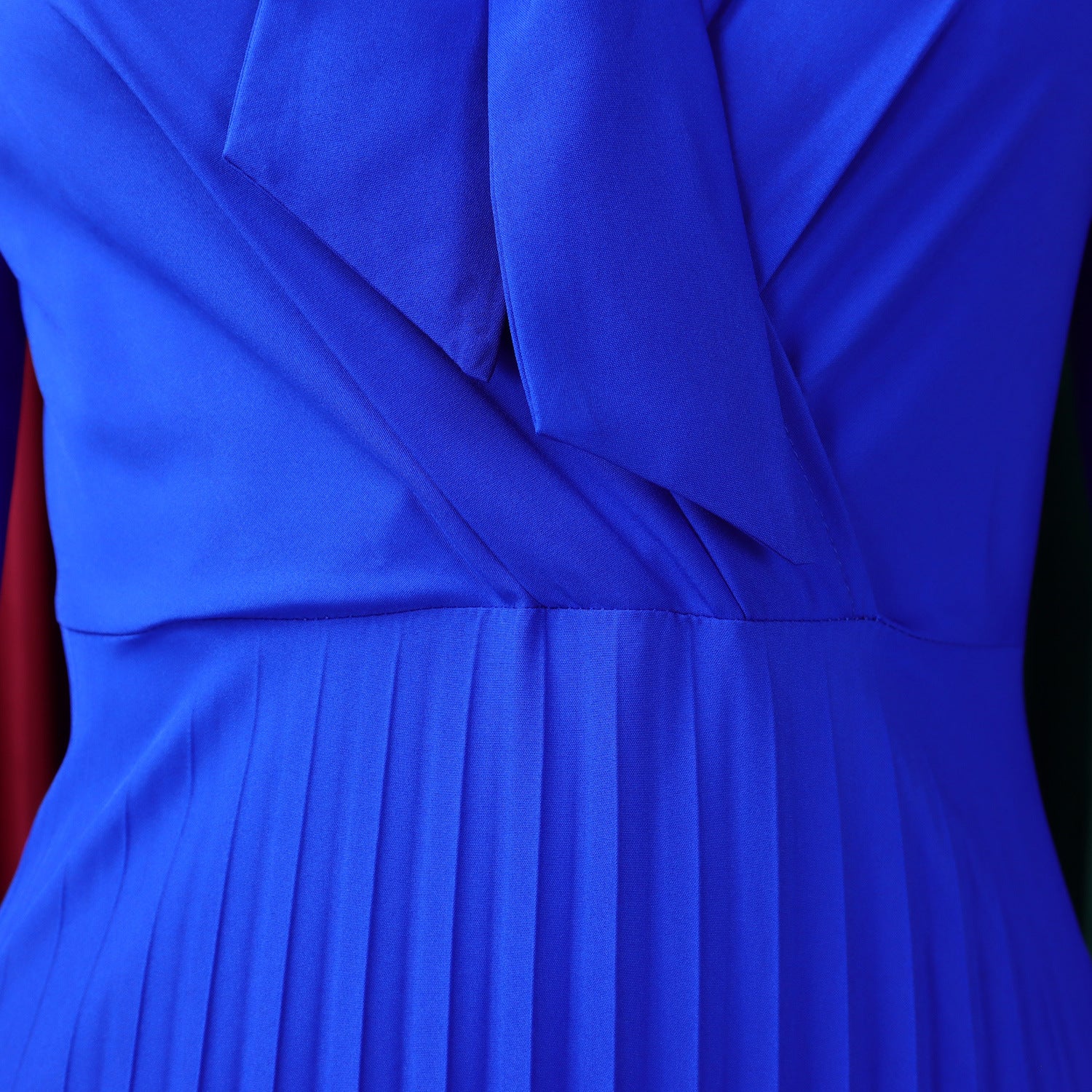 Women 3/4-sleeve tie dress with irregular pleats 37