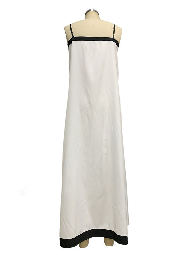 Summer Women Fashion Color Matching Strap Holidays Dress 6