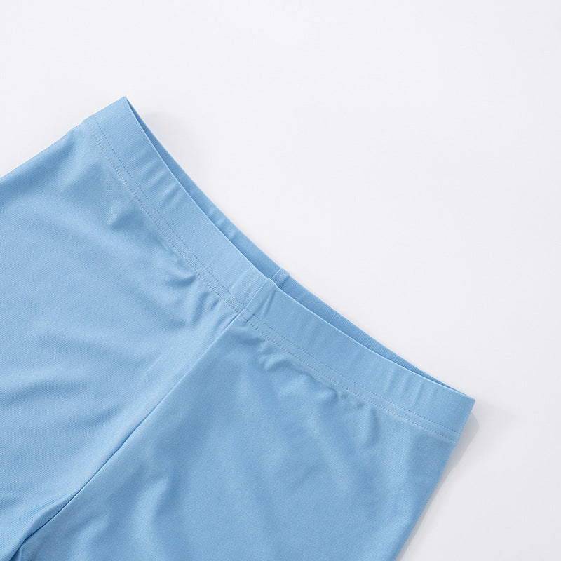 Women summer sexy Solid Round Neck short-sleeved T-shirt Top and shorts two-piece set 23