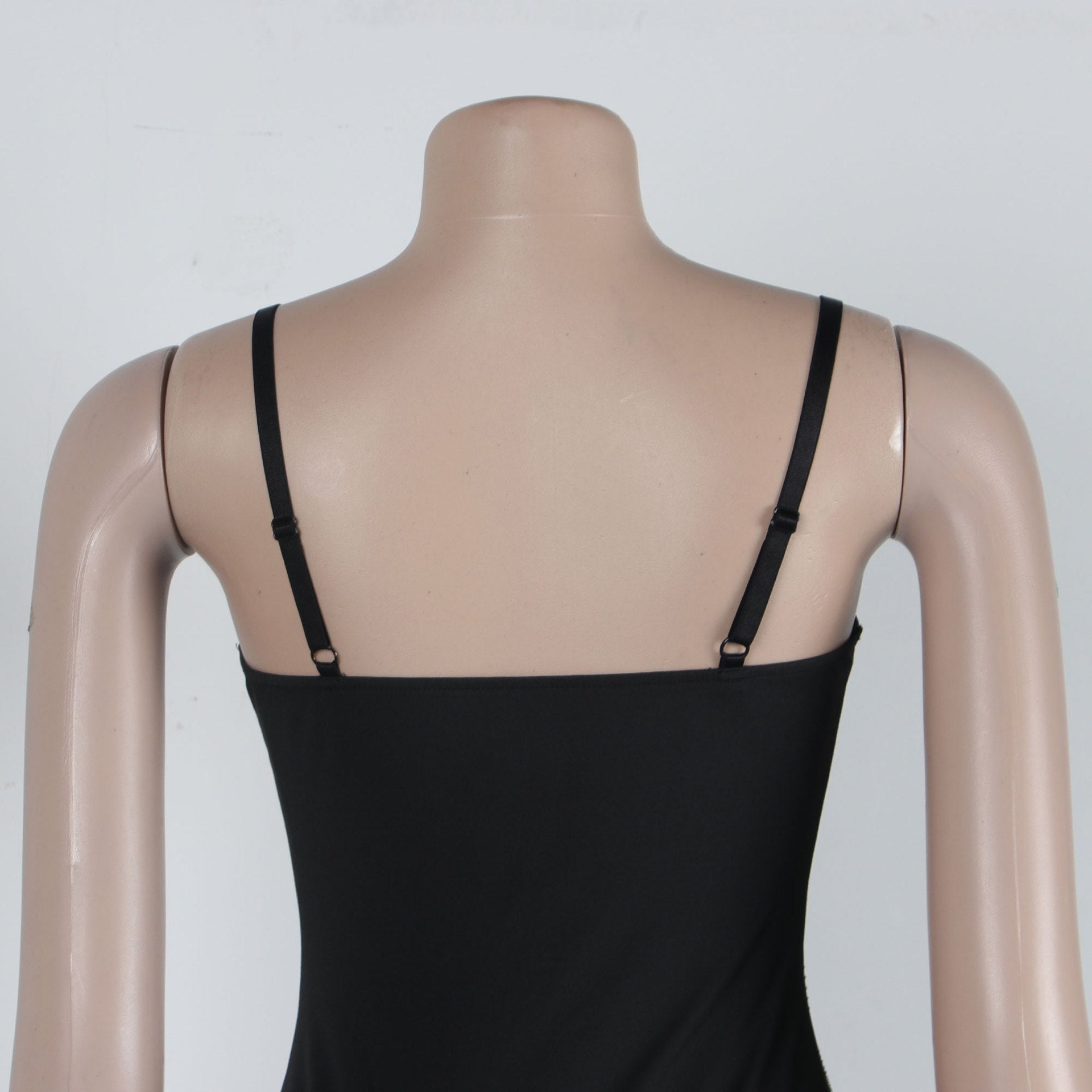 Women sexy beaded suspender elastic bodycon dress 17