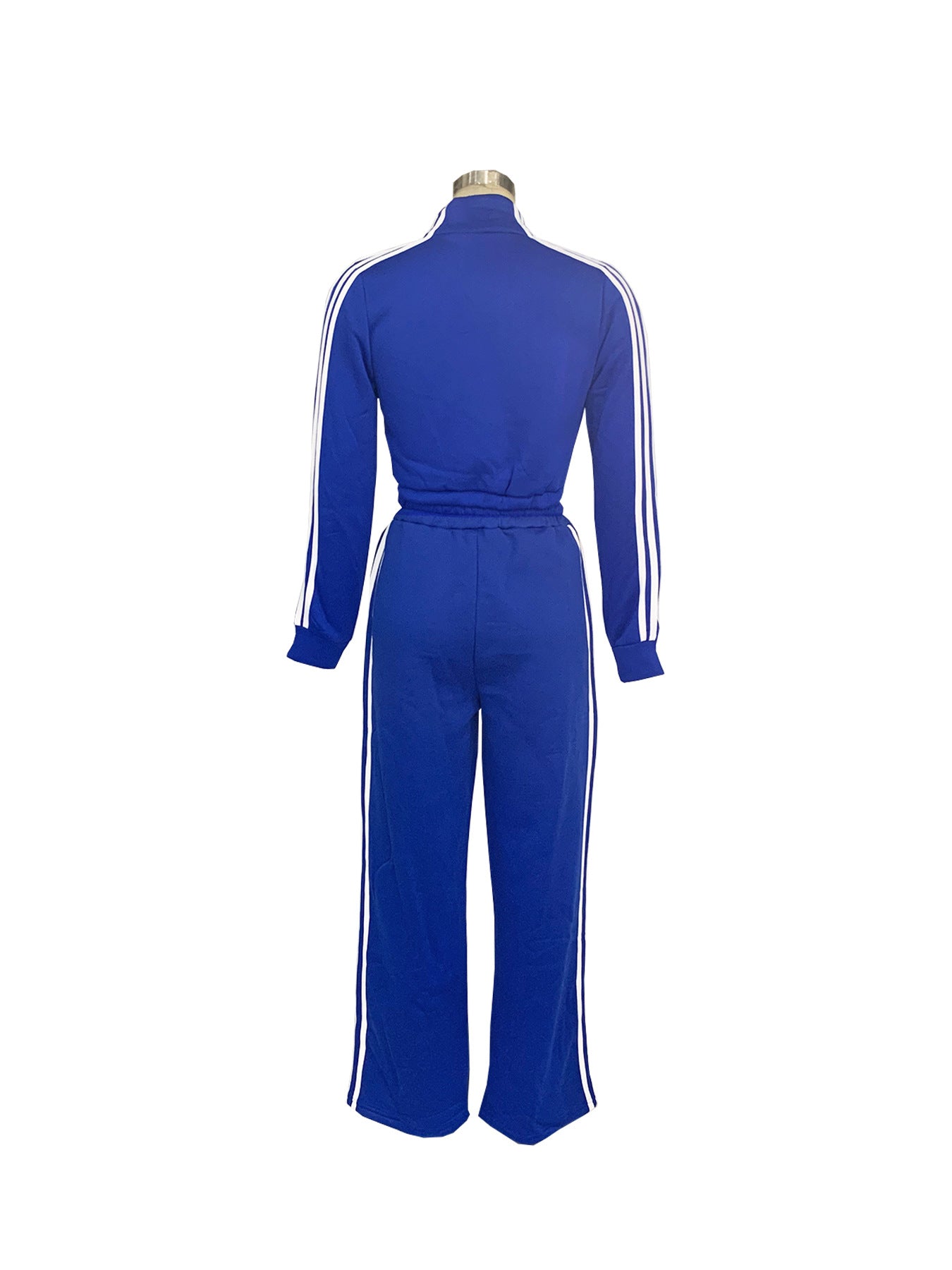 Women Autumn Striped Zipper Casual Top and Pant Set 22