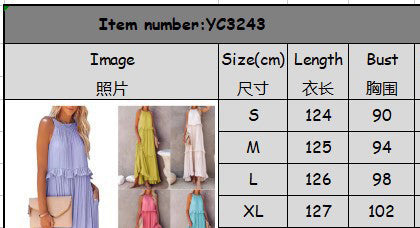 Summer Holidays Ruffle Long Dress Swing Elegant Beach Dress Women 14