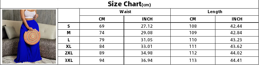 Ladies Summer Fashion Chic Pleated Pants High Waist Wide Leg Pants 14