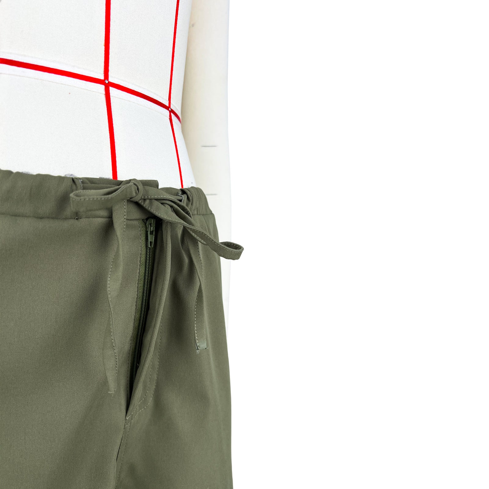 Women's Comfortable Loose Lace-Up Multi-Pocket Straight Cargo Casual Pants 20