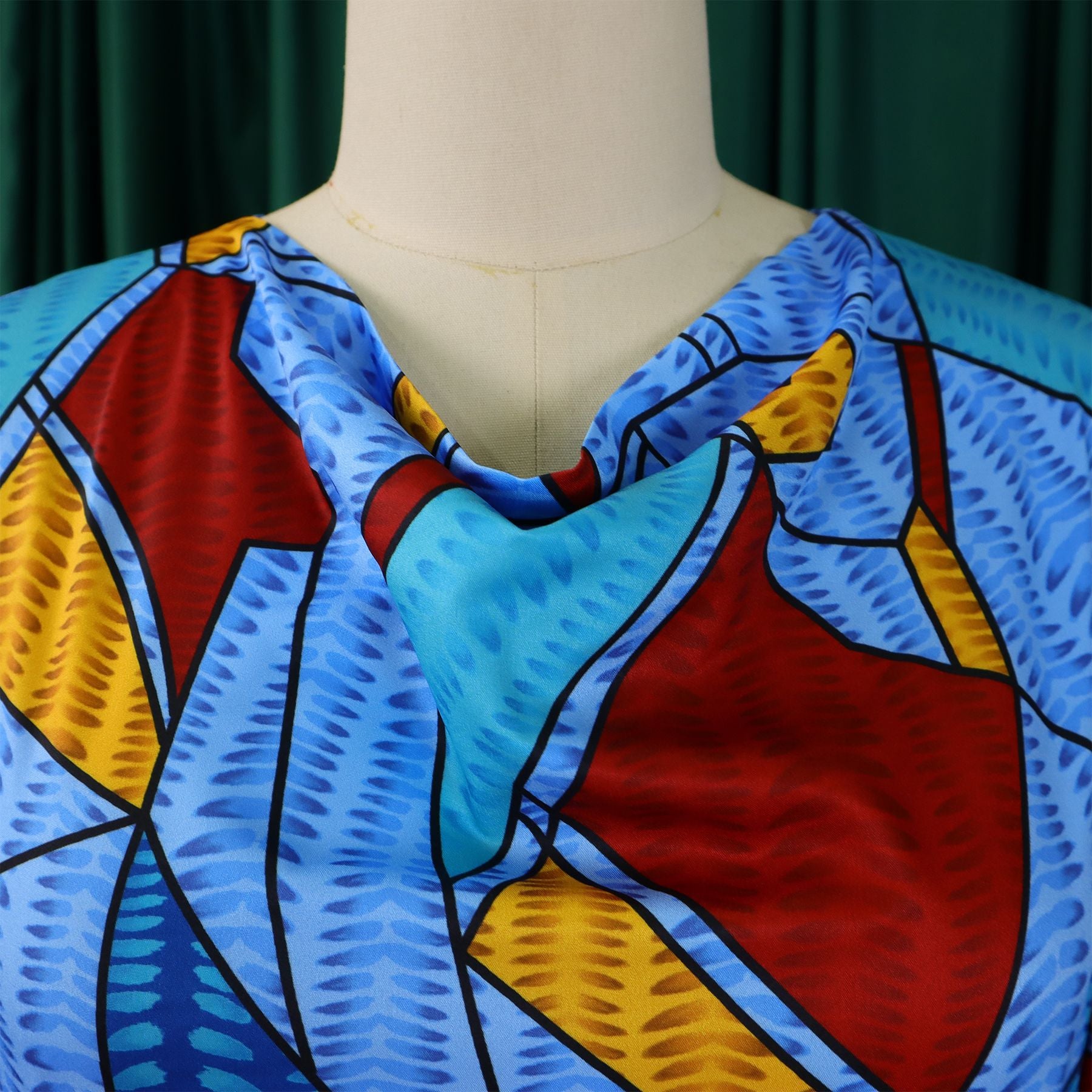 Women's Printed Short Sleeve Shirt Casual Loose Wide Leg Pants African Two-Piece Suit 12