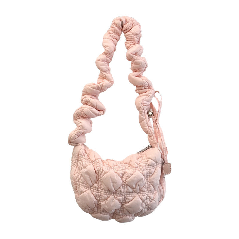 Women Pleated Cloud Casual One Shoulder Crossbody Dumpling Bag 3
