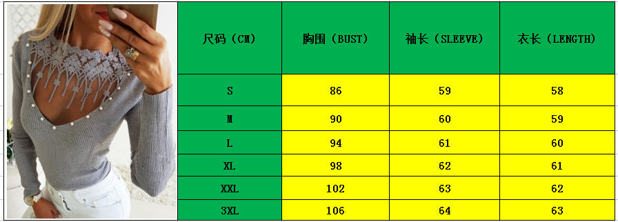 Women Sexy Lace Hollow Outknitting Top 10