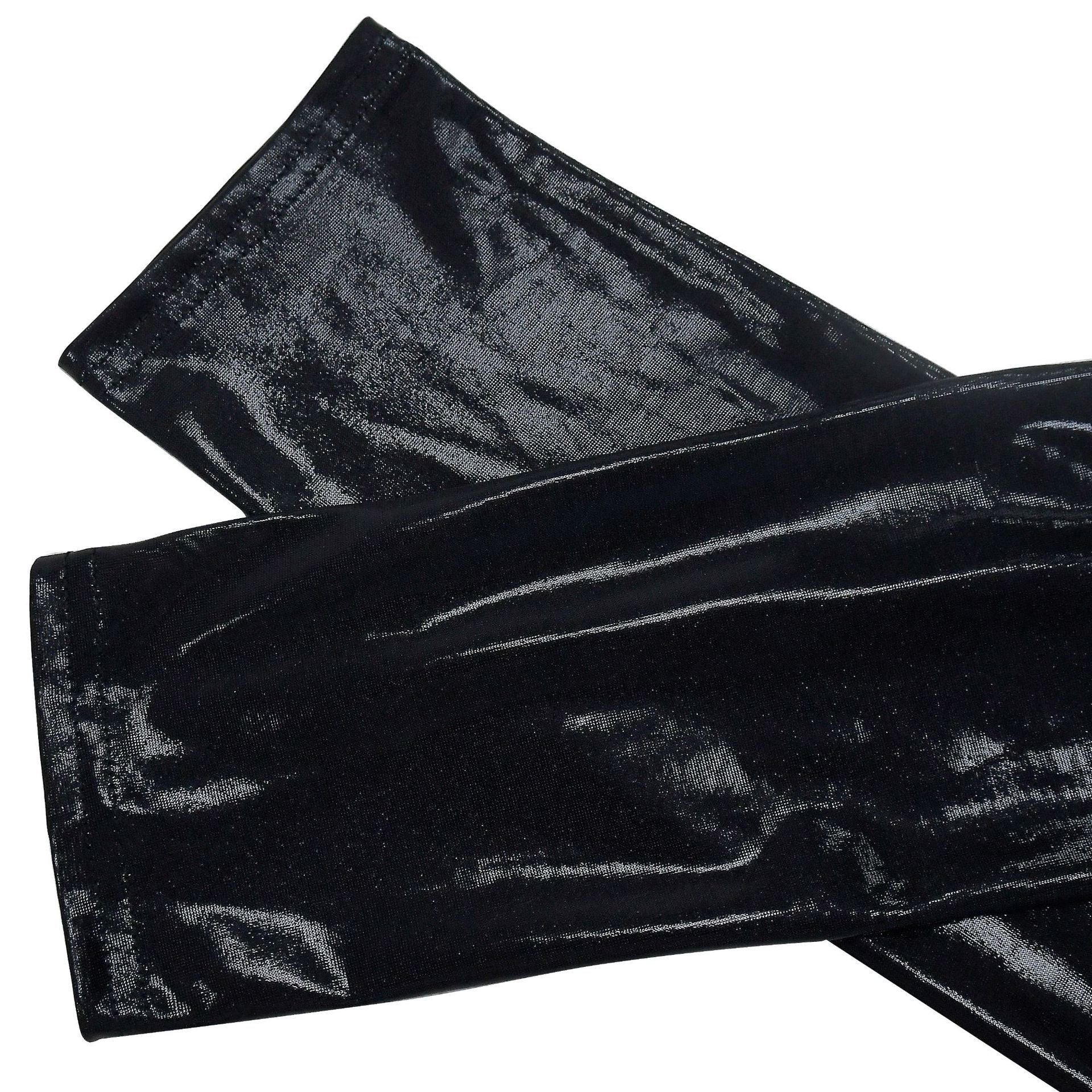 Women Solid Shiny Long Sleeve Pleated Maxi Dress 24