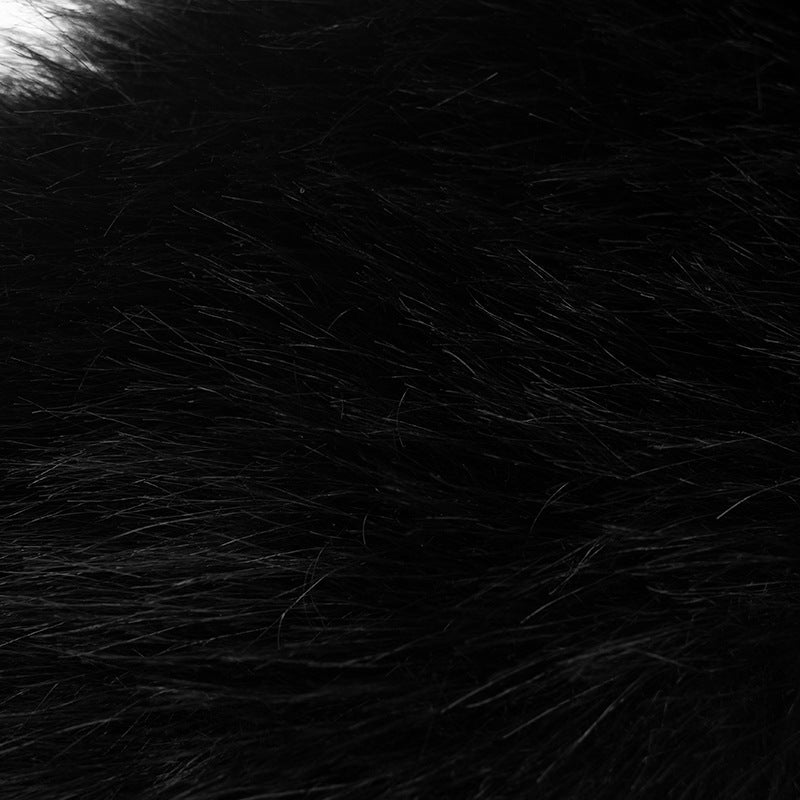 Women Autumn Zipper Neck Long-Sleeved Fur Paneled Sexy Bodycon Dress 25