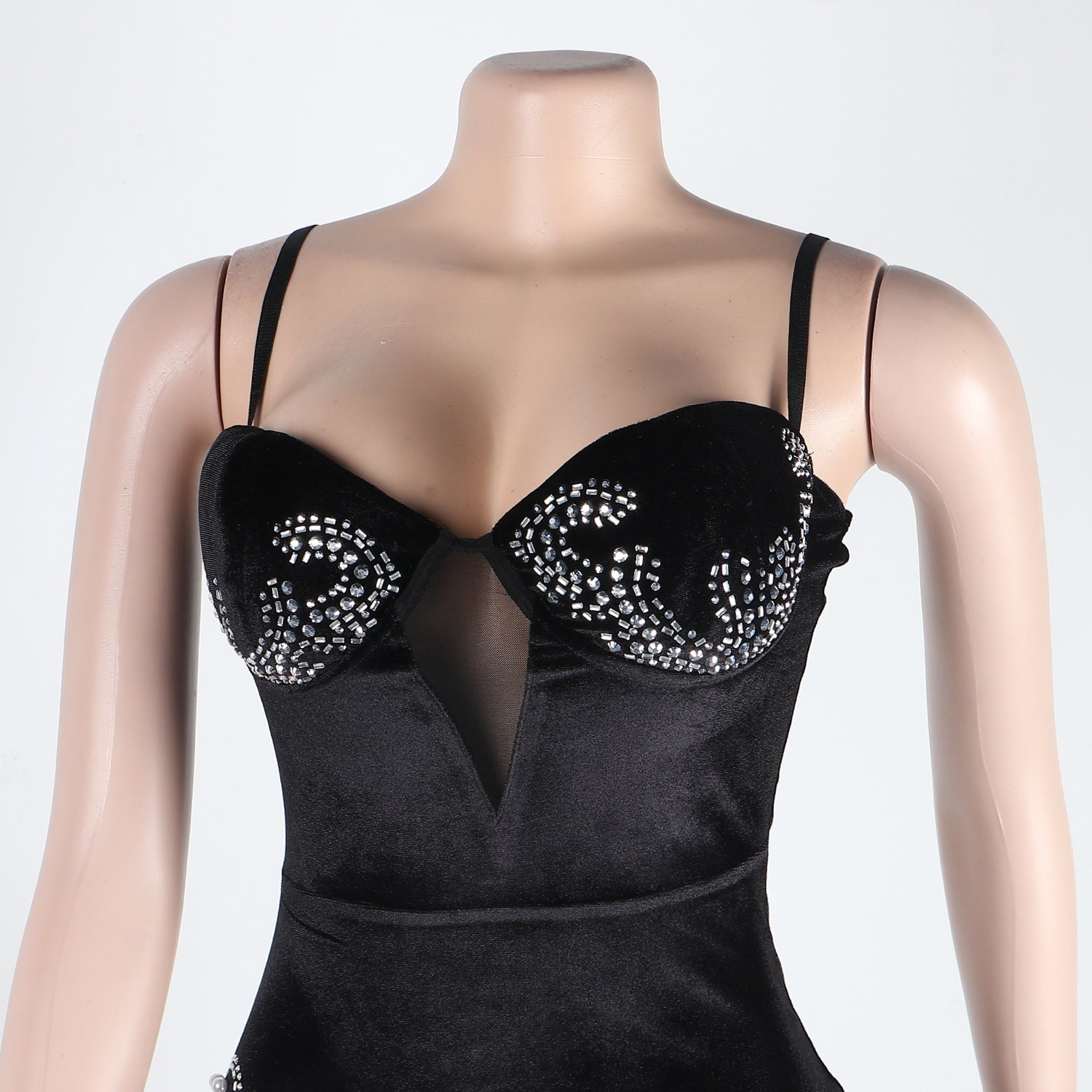 Sexy Sling Slim Slit Beaded Fringe Dress 8