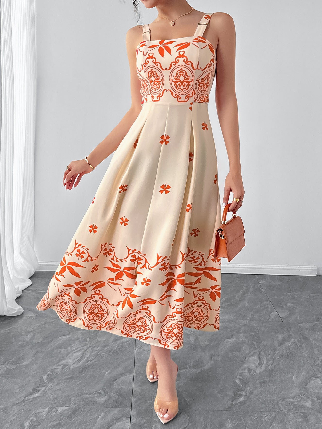 Women Holiday Casual Print Dress 5