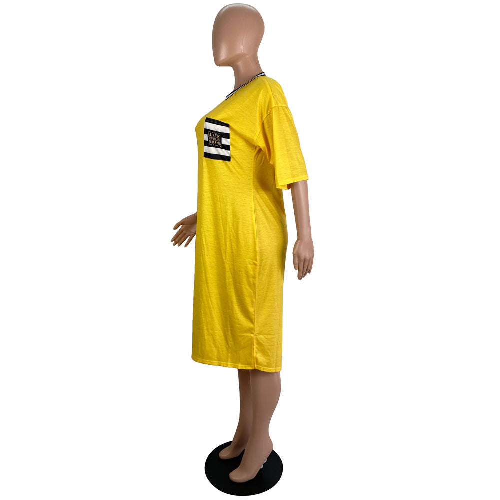 Women's Spring Summer Fashion Short Sleeve Print Dress 6