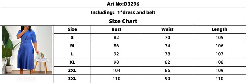 Women's Solid Color V Neck Fashion Chic Pleated African Dress 11