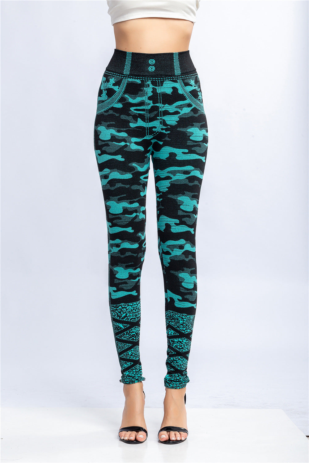 Women Sexy Camouflage Print Basic Legging 5