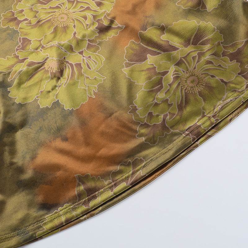 Strappy Sexy Low Back Print Halter Neck Short Dress 12