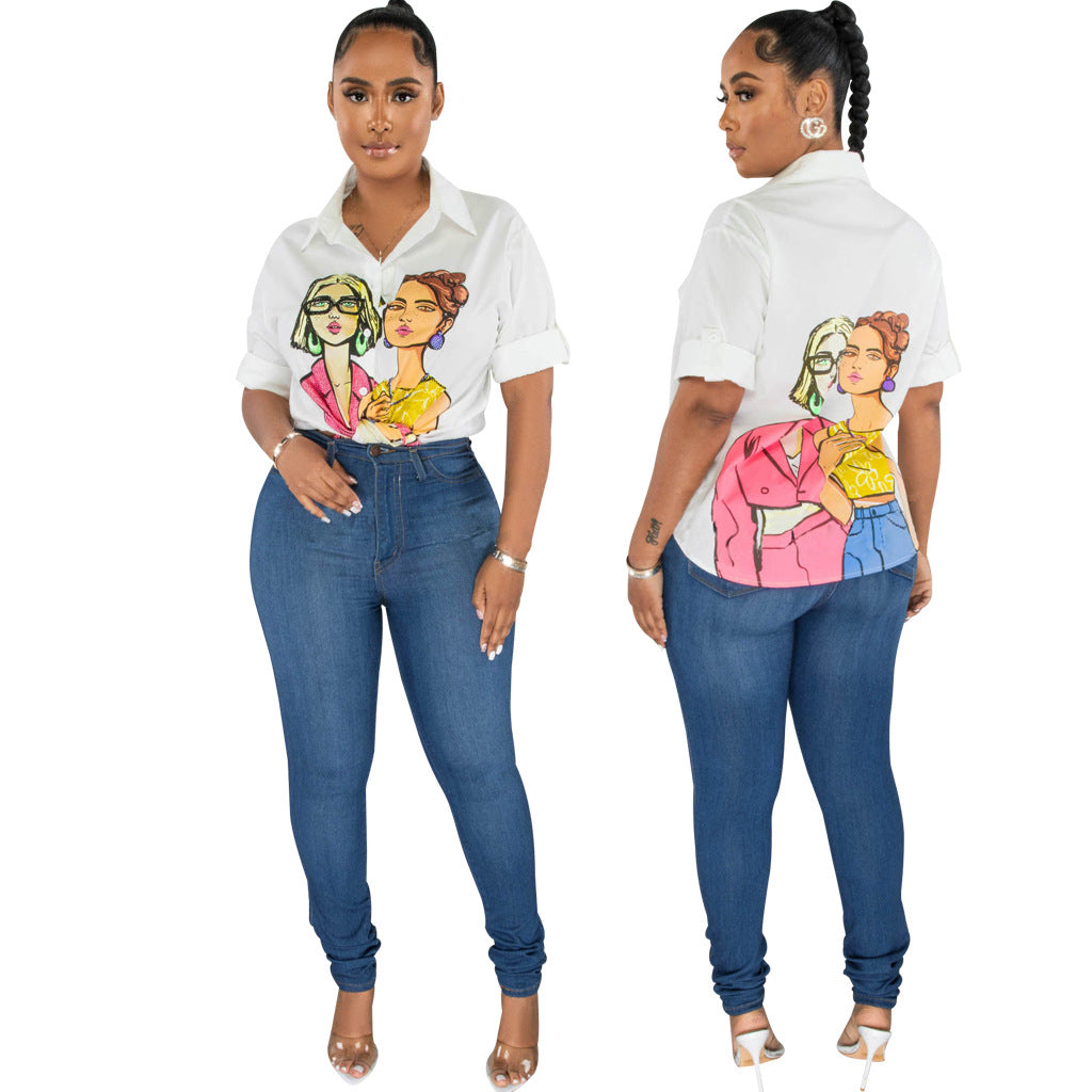 Sexy Fashion Digital Printed Women's Shirt 10