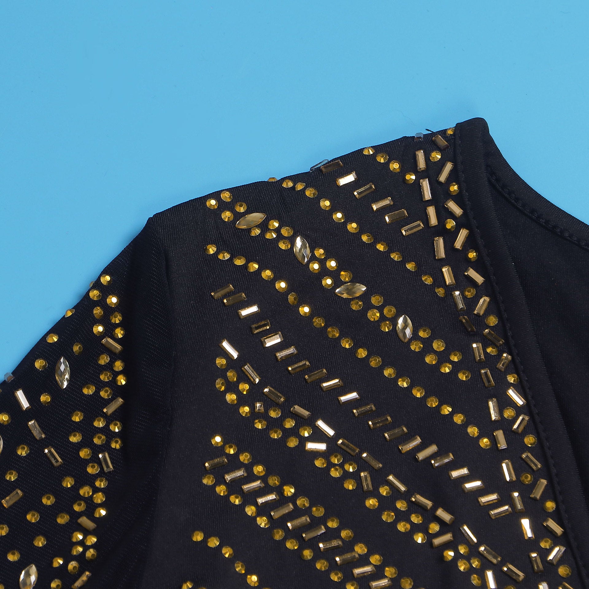 Women Sexy Beaded V-Neck Stretch Jumpsuit 30