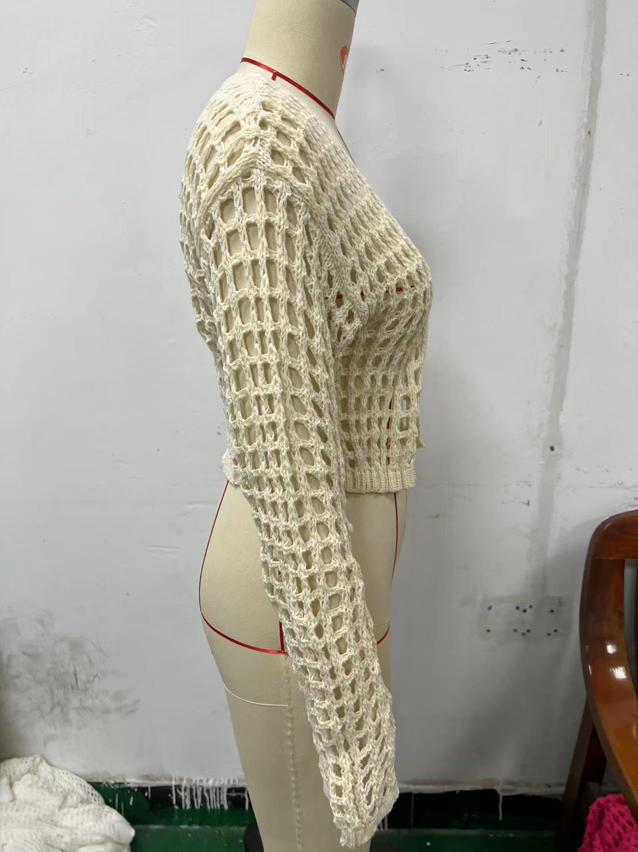 Hollow Fashion Sexy Knitting Women Cardigan 11