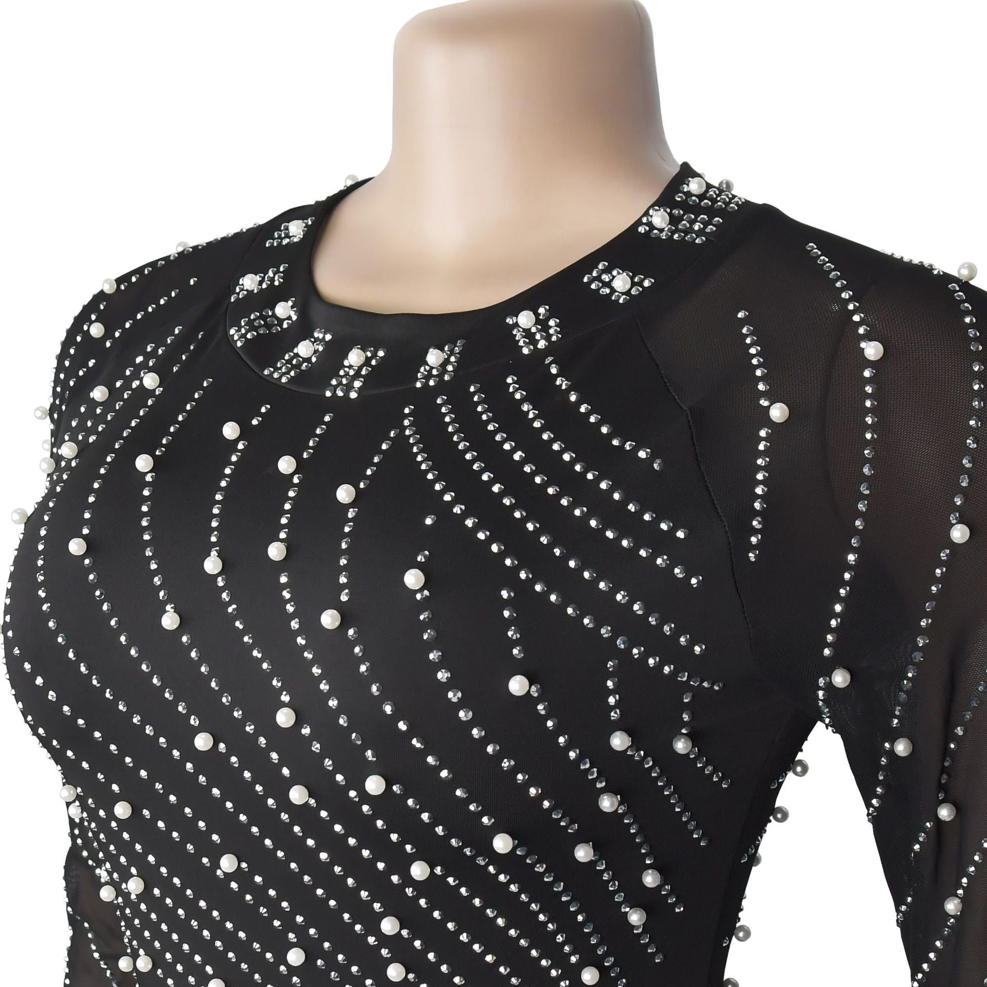 Summer Beaded Slim Long-Sleeve Elegant Dress 5