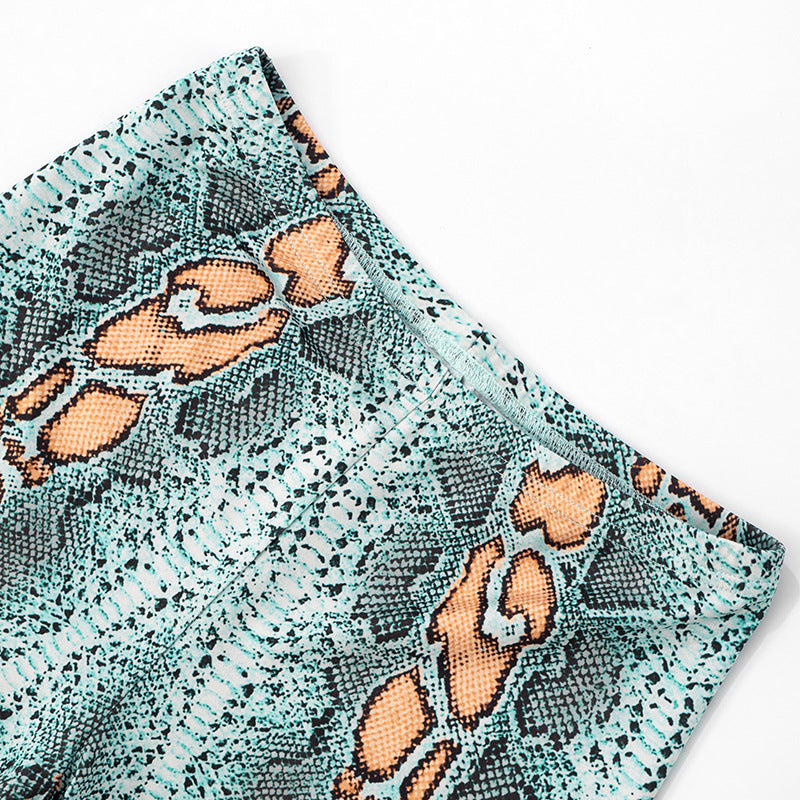 Women's Sexy Print Tight-Fitting Five-Point Straight Shorts 11