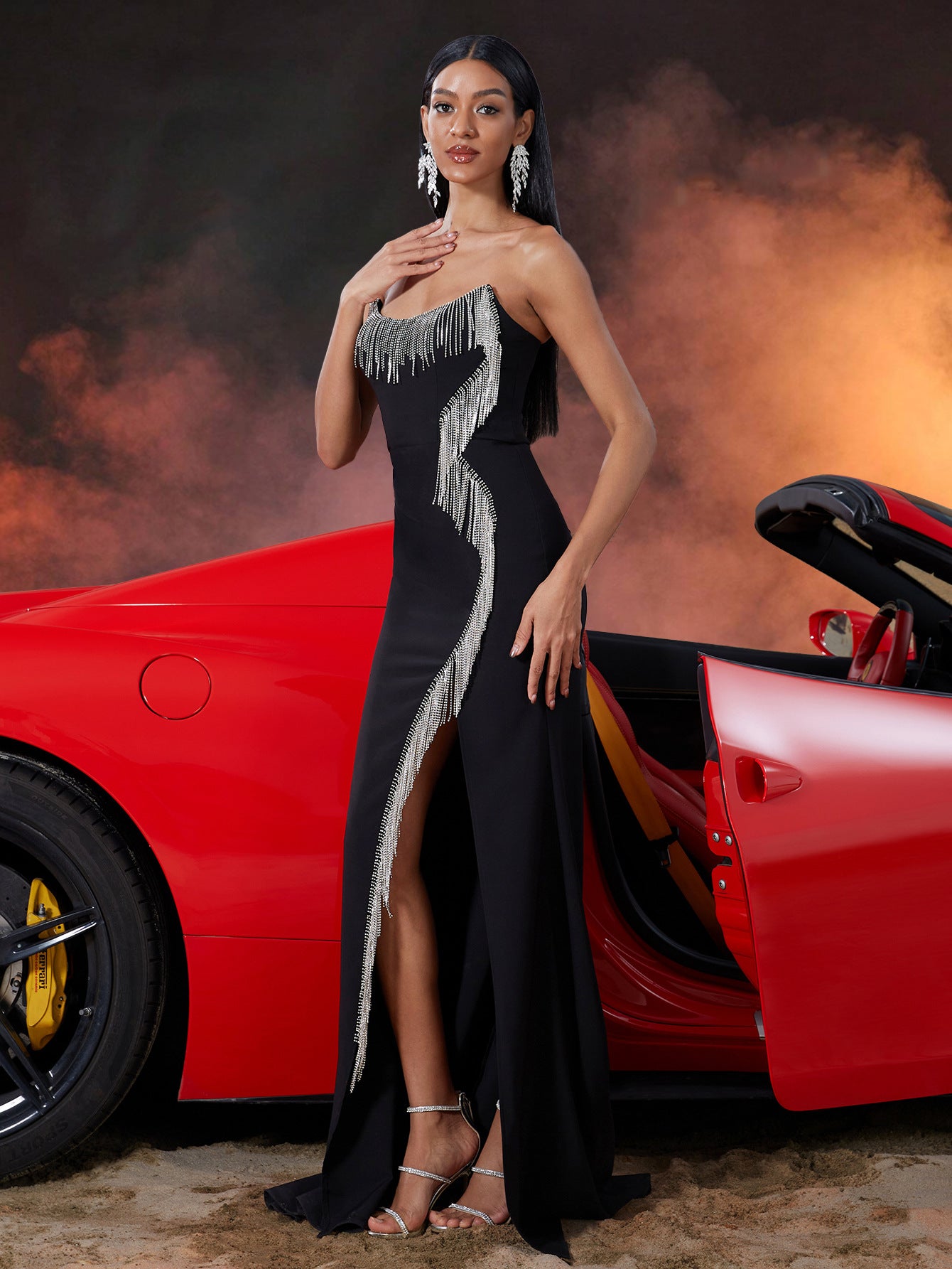 Women's Elegant Luxury Slim Bridesmaid Cocktail Formal Evening Dress 4