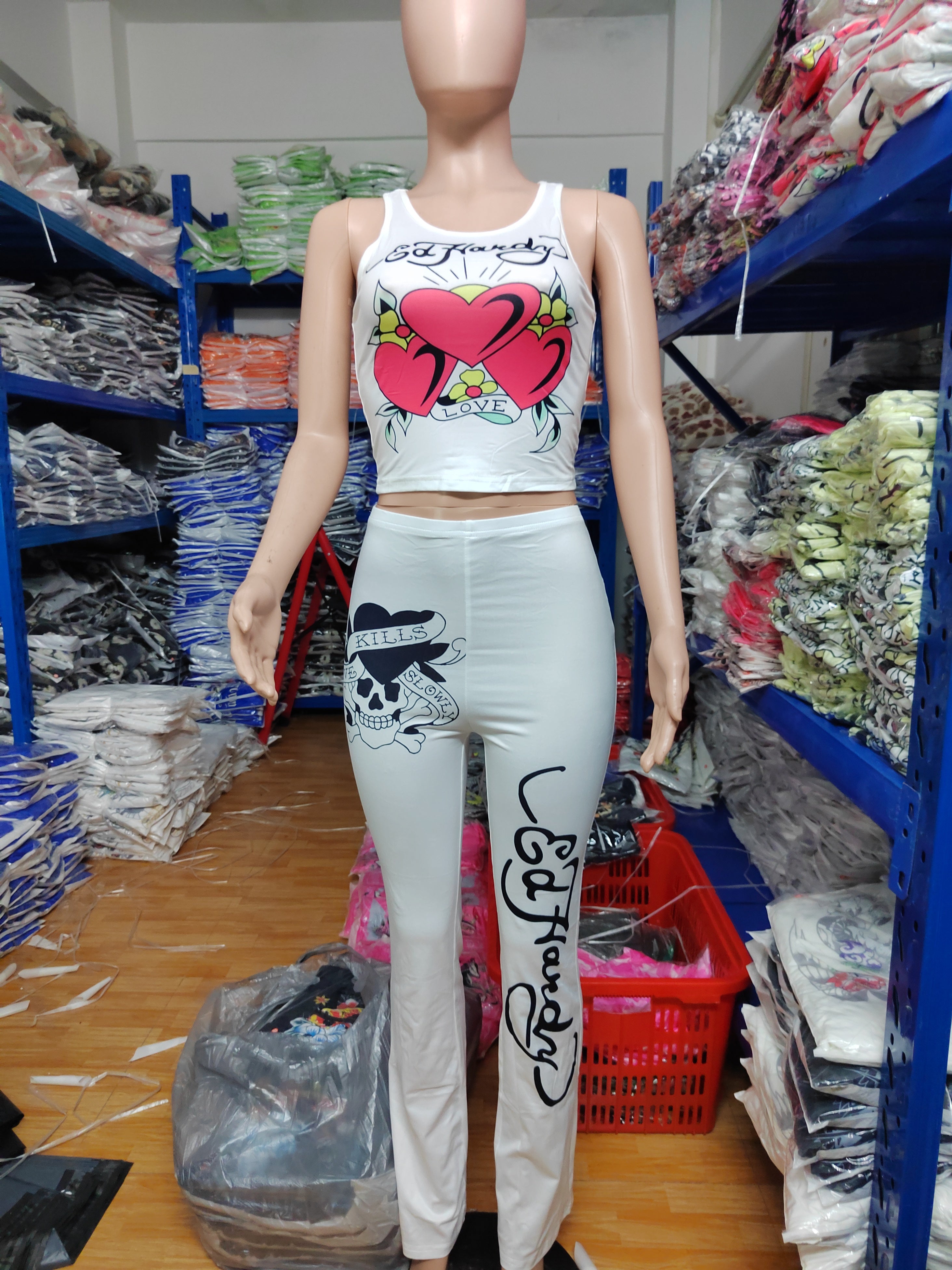 Women's Fashion Casual Print Tank Top Pants Two Piece Set 4