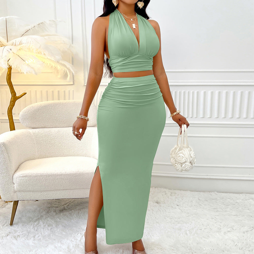 Women Top and Skirt Two-piece Set 12