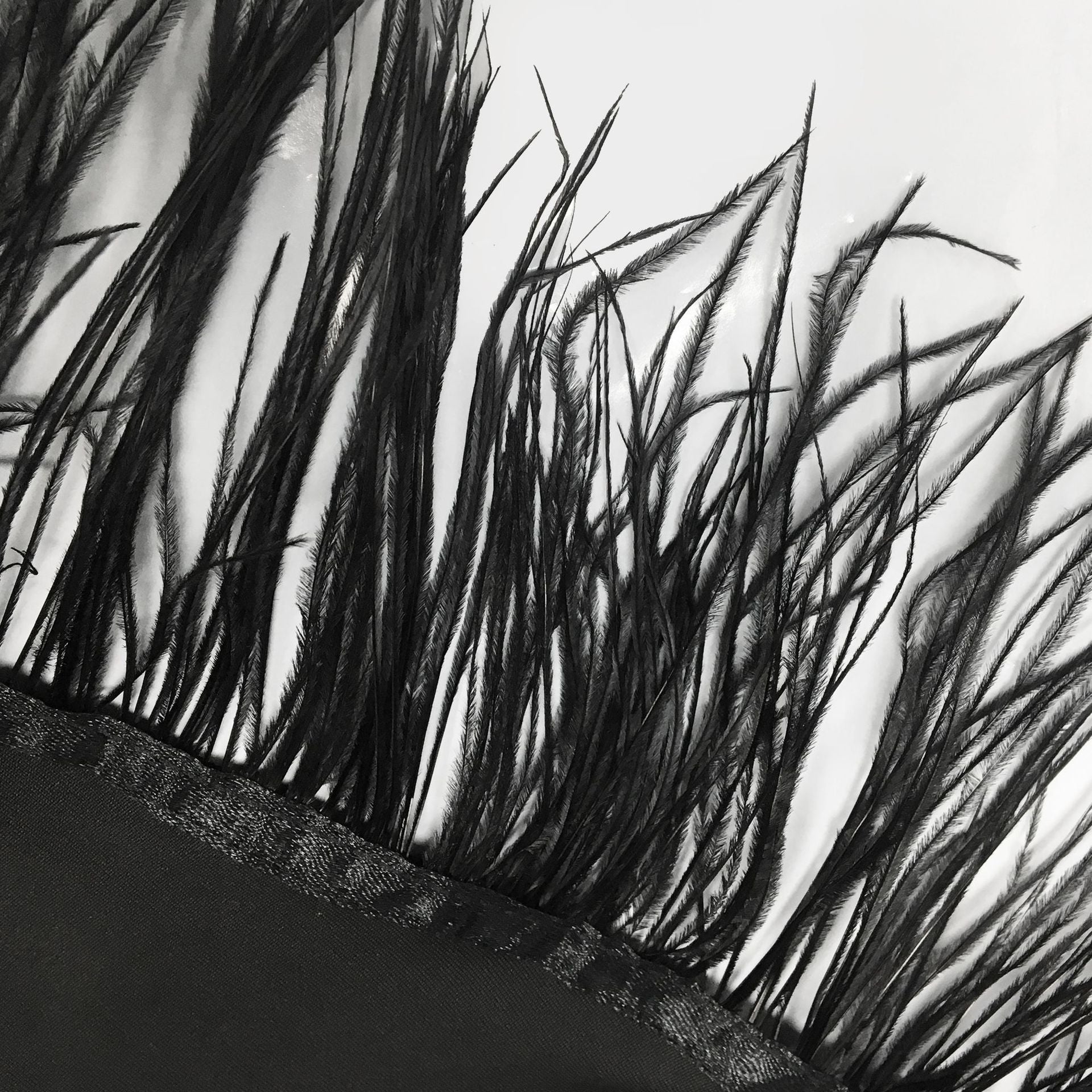 Solid color V-neck sleeveless feather irregular skirt dress 24