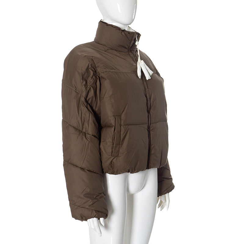 Women long sleeve contrast winter warm Padding Jacket 37